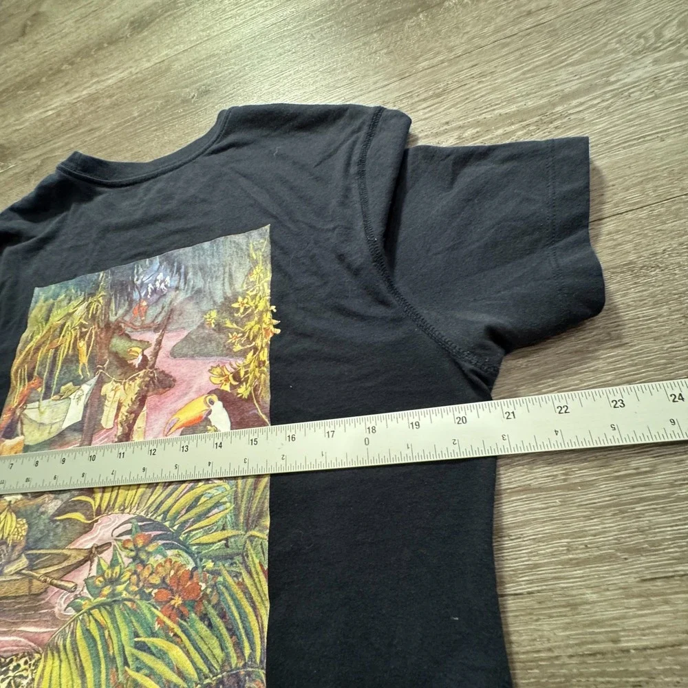 Banana Republic T-Shirt Mens Medium Black Cotton Into The Amazon Heritage Tee
